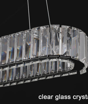 Luxe Kristallen Ovalen LED Plafondlamp / Hanglamp - Modern Design voor Woonkamer & Slaapkamer
