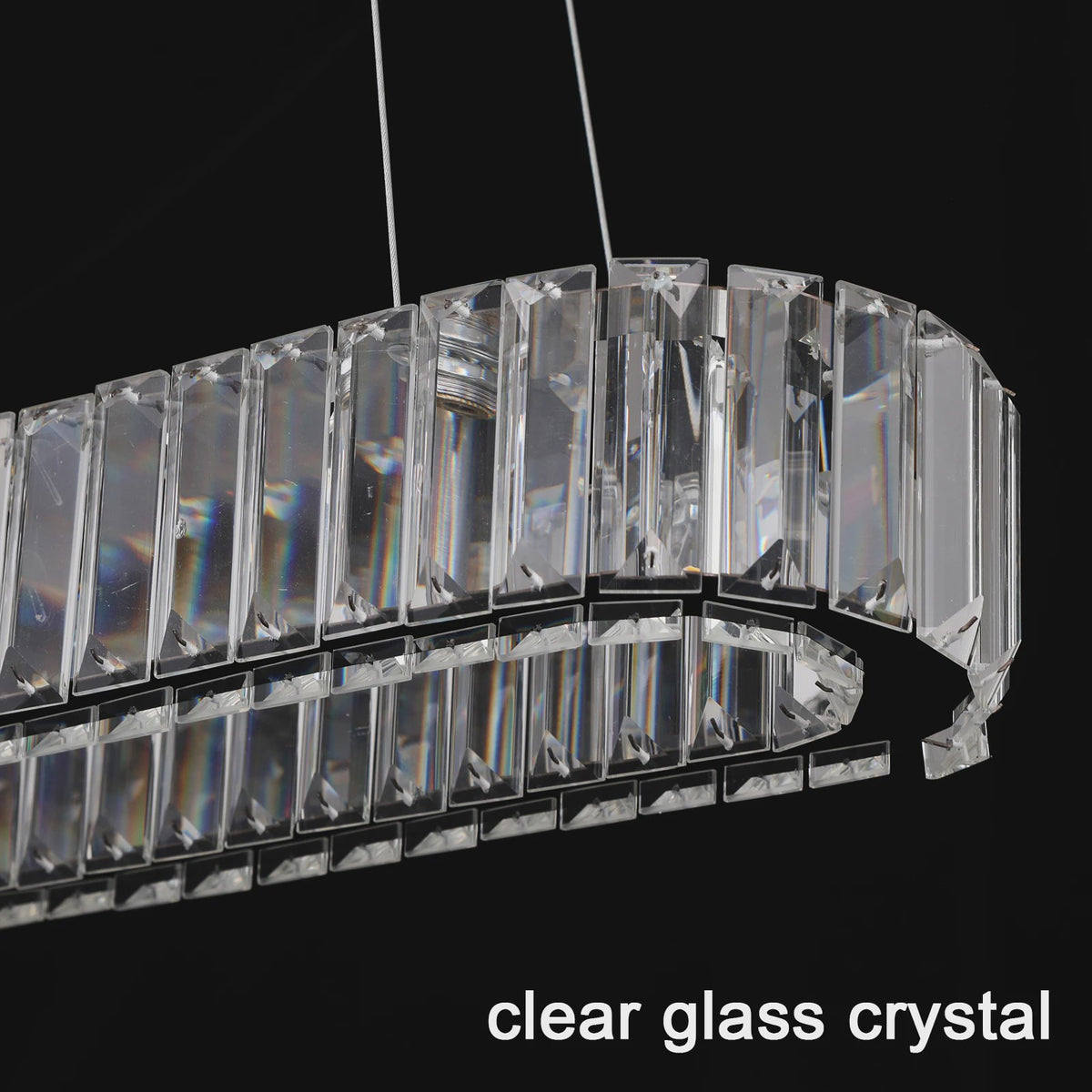 Luxe Kristallen Ovalen LED Plafondlamp / Hanglamp - Modern Design voor Woonkamer & Slaapkamer