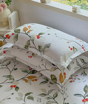 3-delige Beddengoedset met Print: Zacht, Comfortabel, 1 Hoeslaken + 2 Kussenslopen (zonder vulling)