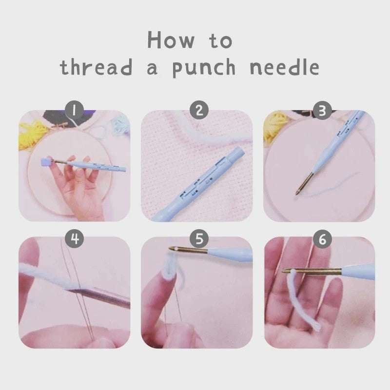 DIY Punch Needle Kit voor Beginners - Schattig Dier & Giraffe Borduurset met Borduurring