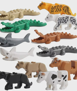 Bouwstenen Dierenpark Speelgoed - Dieren, Voertuigen & Gebouwen