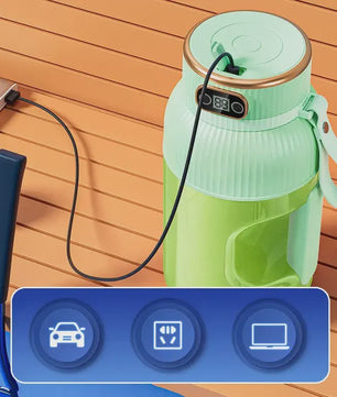 Draagbare USB Blender & Juicer Cup met Digitaal Display - Multifunctioneel & Ideaal voor Reizen