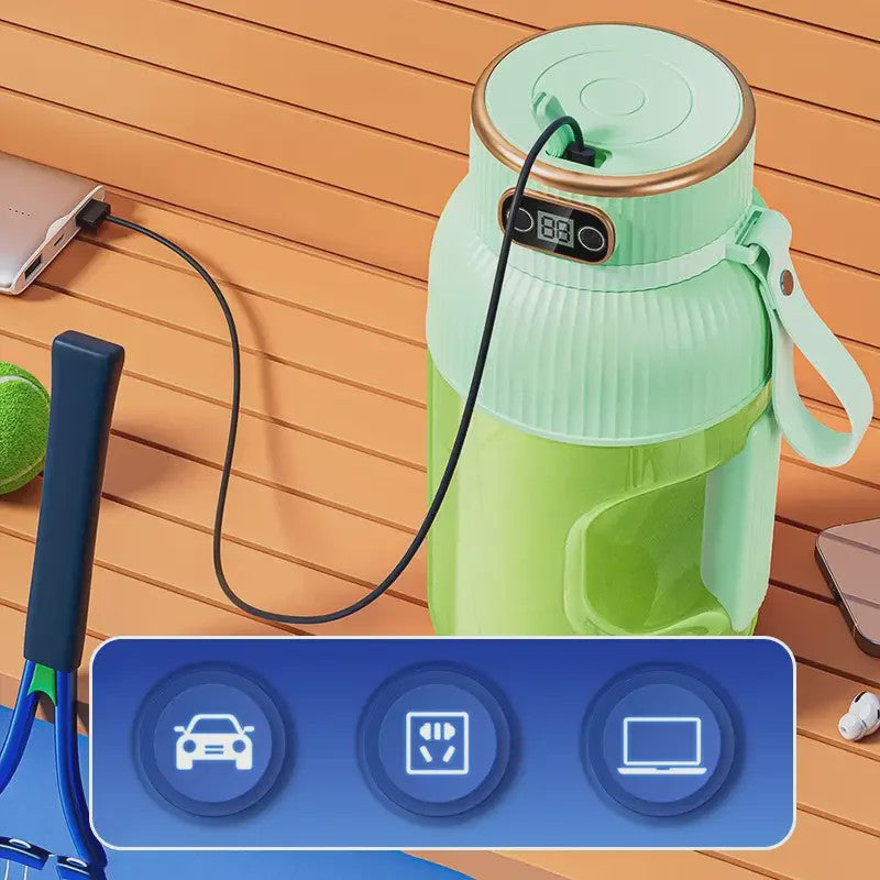 Draagbare USB Blender & Juicer Cup met Digitaal Display - Multifunctioneel & Ideaal voor Reizen