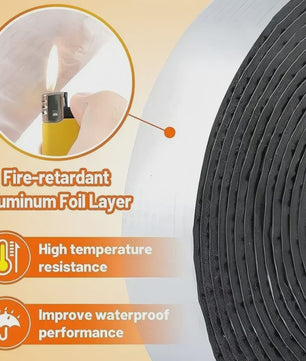 Zelfklevende Glasvezel Pijp Isolatietape - 10 Meter - Waterdicht & Vorstbestendig