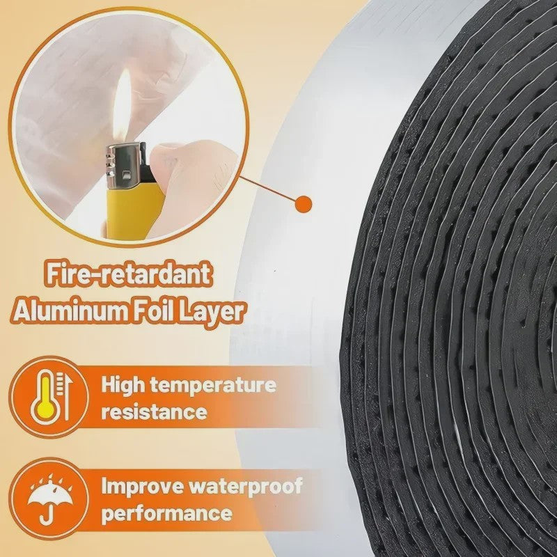 Zelfklevende Glasvezel Pijp Isolatietape - 10 Meter - Waterdicht & Vorstbestendig