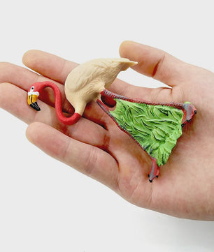 Miniatuur Flamingo & Kraanvogel Beeldjes - Decoratieve Tuin- en Huisdecoratie