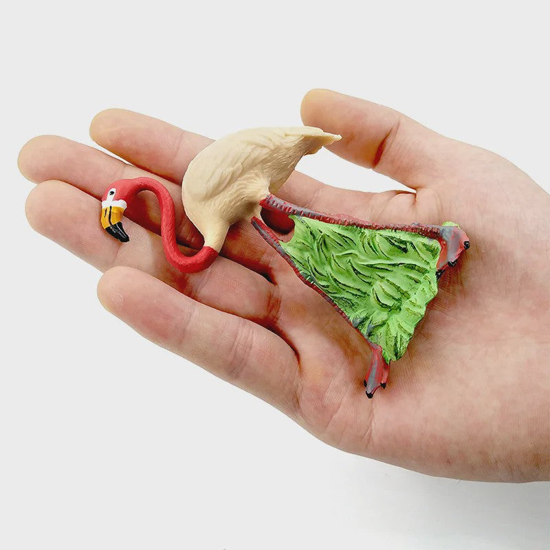 Miniatuur Flamingo & Kraanvogel Beeldjes - Decoratieve Tuin- en Huisdecoratie