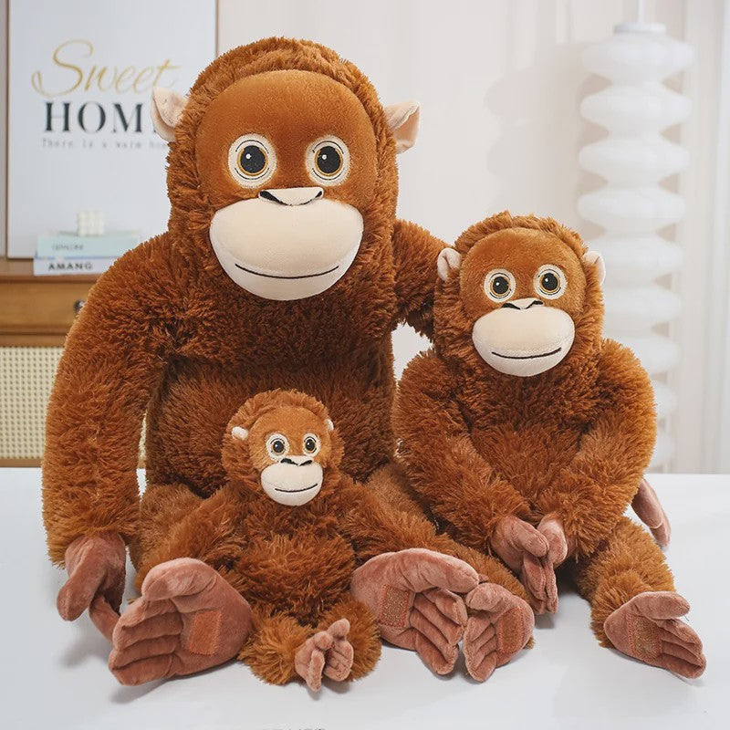 Zachte Pluche Aap Knuffel - Gorilla, Chimpansee, Orang-oetan - 30-90cm - Cadeau & Decoratie