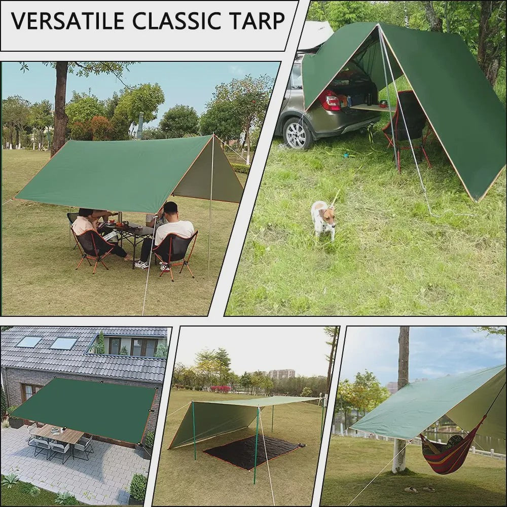 Waterdichte Camping Tarp - Ultralichte Zonwering & Schuilplek voor Outdoor Avonturen