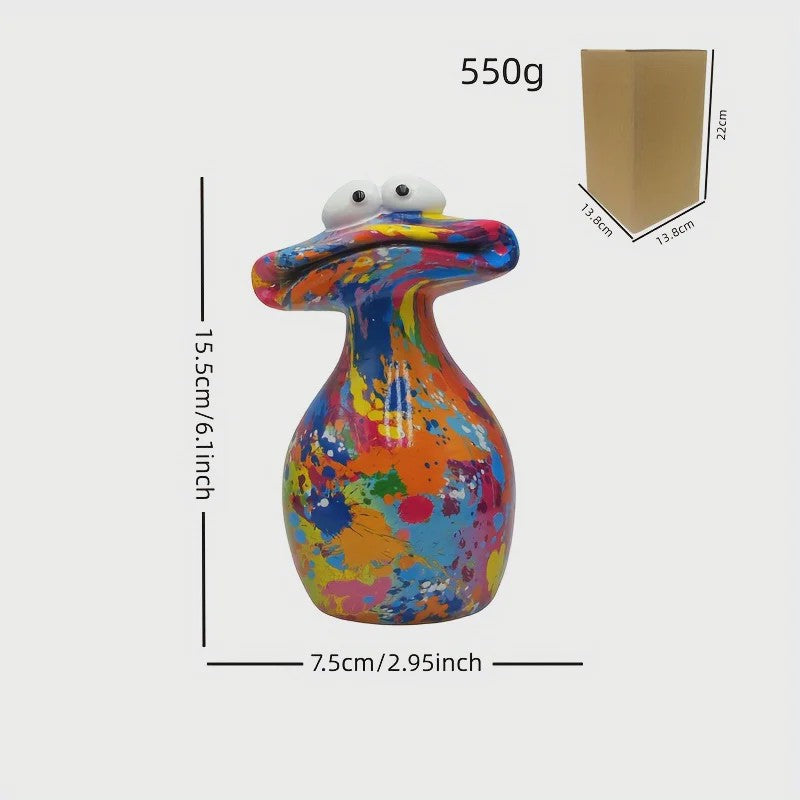 Karakteristieke Kikker Resin Figuur - Vrolijke Decoratie voor Huis, Kerst & Halloween