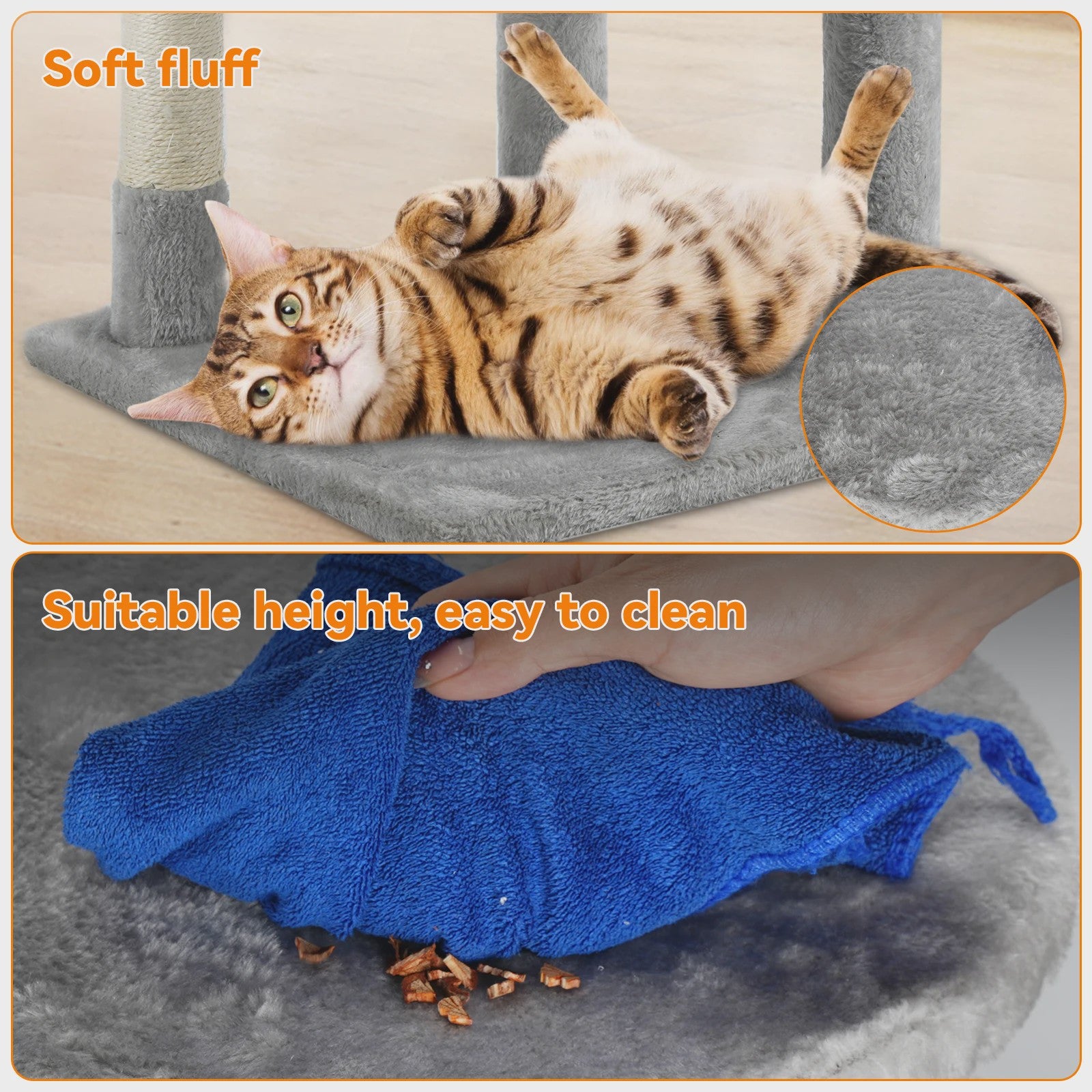 Luxe Kattenboom met Krabpalen, Huisje en Speeltjes - Multi-Level Kattenhuis