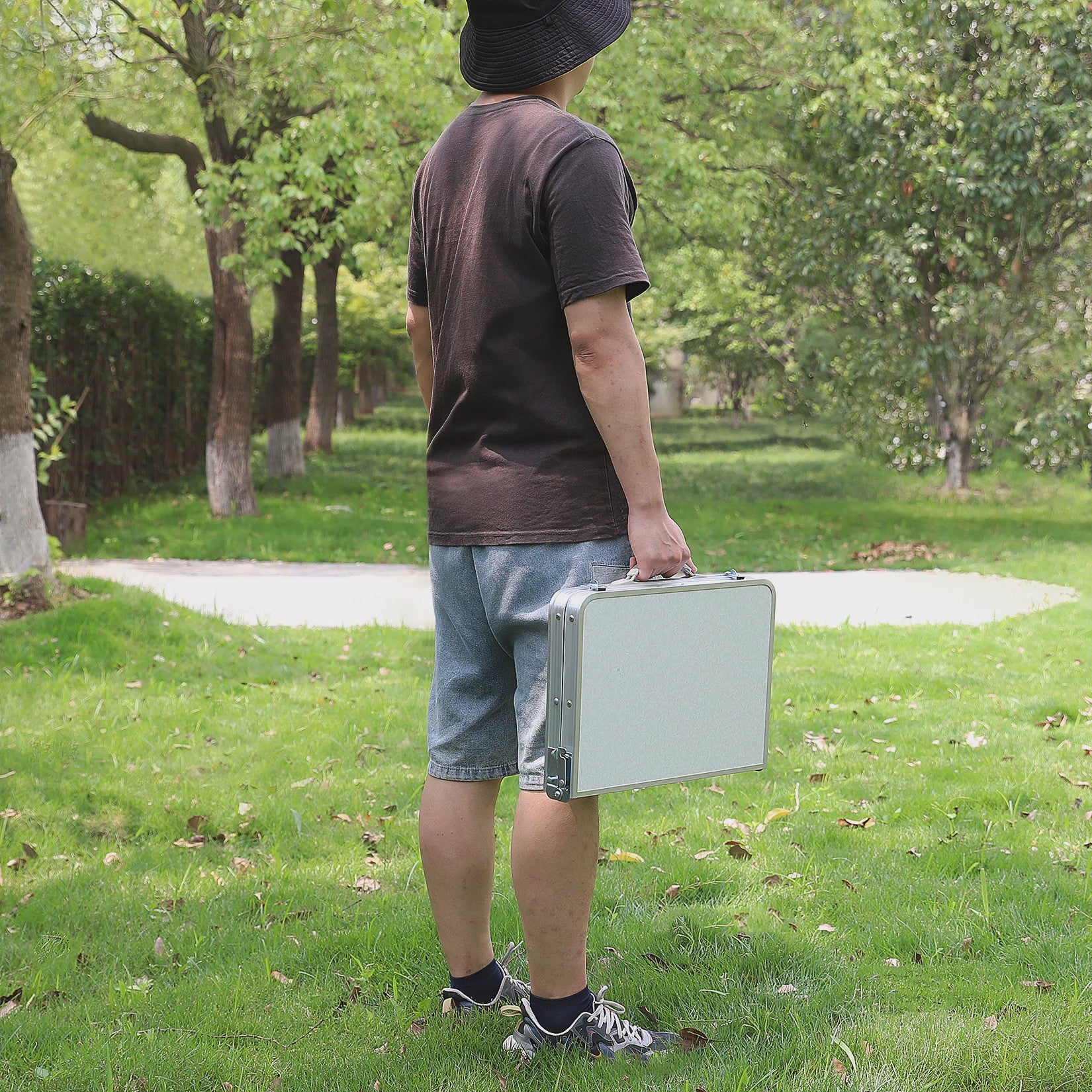 Draagbare Opvouwbare Tafel - Aluminium, Hoogte Verstelbaar voor Camping, Tuin & Picknick