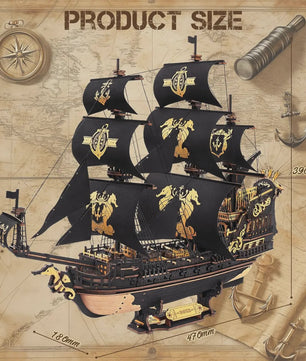 Robotime ROKR Houten 3D Puzzel Model Schepen - Zeeparel Barque