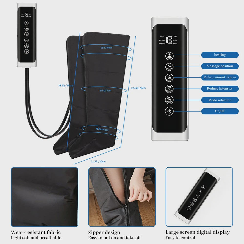 Luchtcompressie Beenmassager - Volledige Been-, Voet-, Kuit- en Knie-massage voor Herstel