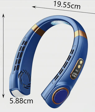 Draagbare Bladloze Nekventilator: USB Oplaadbaar, Stil, 5 Snelheden & LED Display