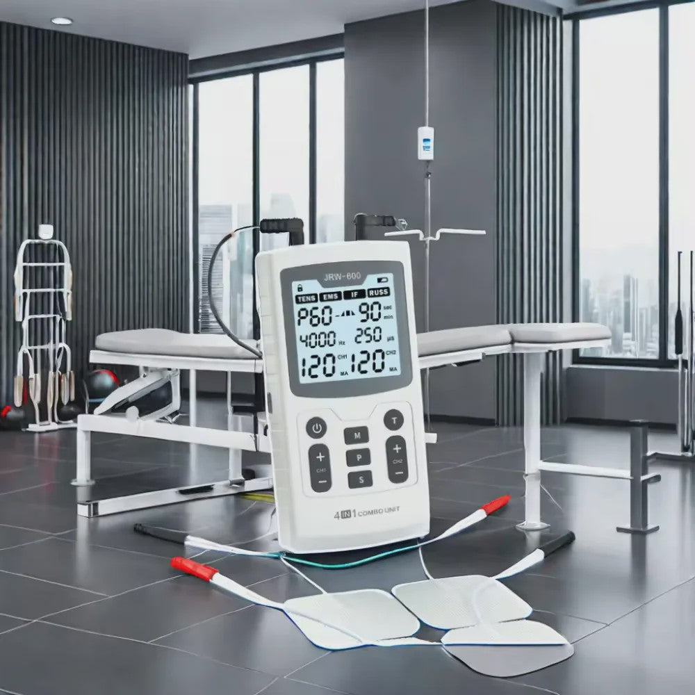 4-in-1 Spierstimulator met 60 Modi: TENS, EMS, IFC & Russische Puls Therapie