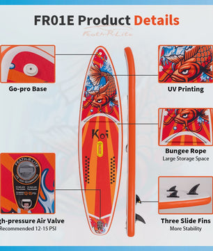 Opblaasbaar SUP Board 320-350cm met Complete Accessoireset - Ideaal voor Volwassenen