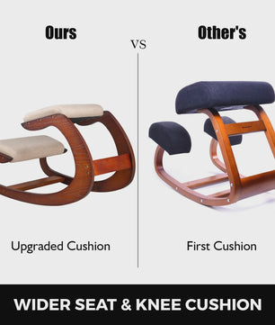 Ergonomische Houten Kniezetel met Schommelmechanisme - Bureau Stoel voor Correcte Houding