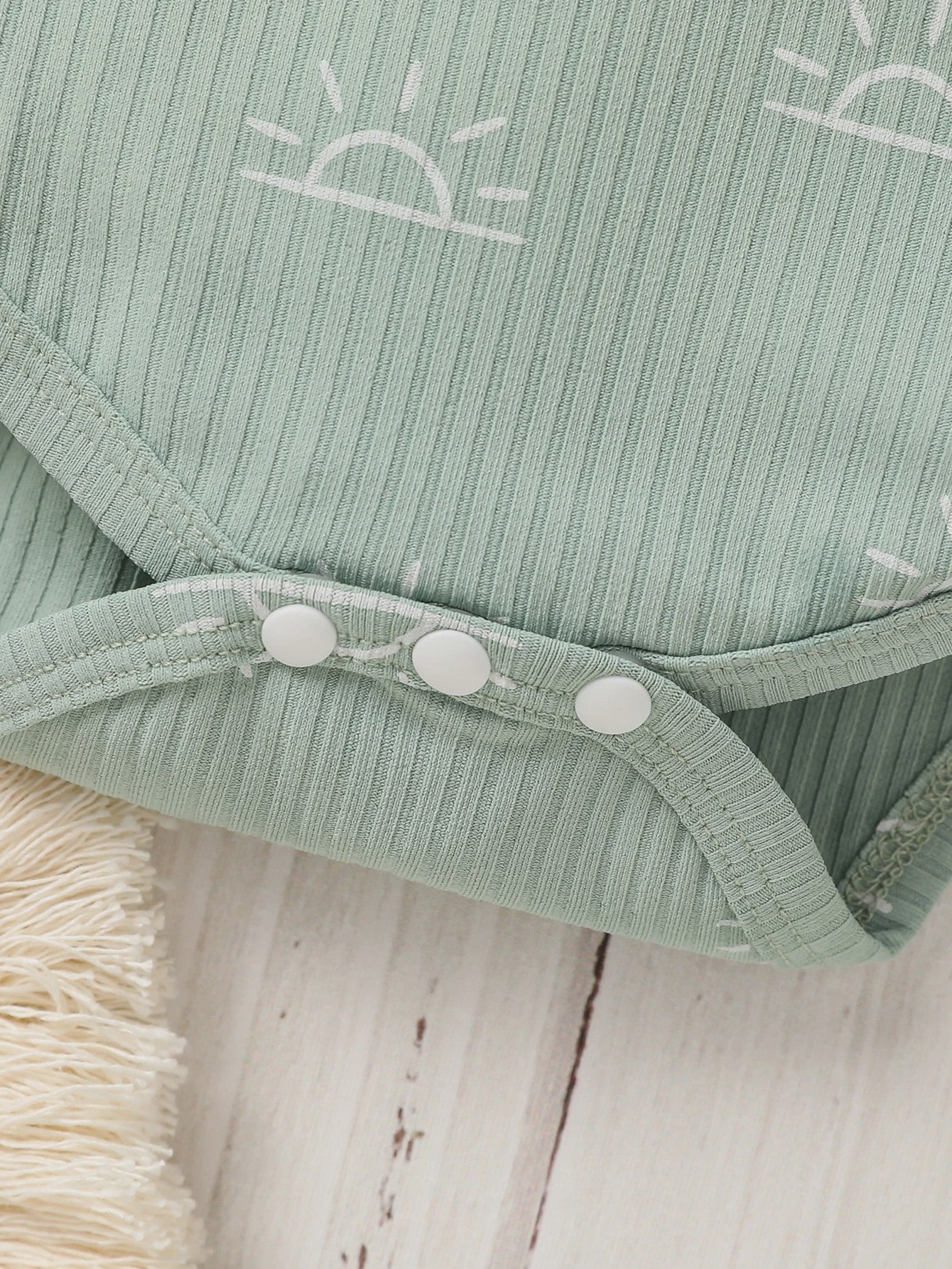 Schattige Baby Zomer Set: Korte Mouw Top & Broek met Zonneprint en Strik - Casual Outfit voor Pasgeborenen
