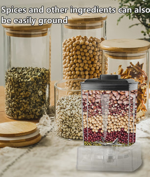Professionele 2-in-1 Blender: 800W, 27000RPM, 2L+0.5L Dubbele Jars, IJs Crushen, Malen & Smoothies