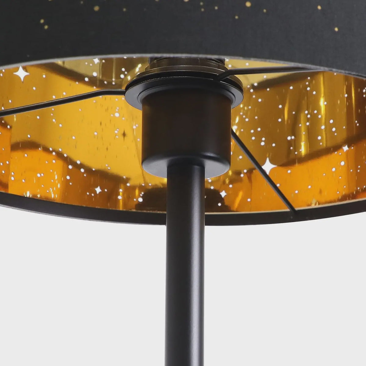 Moderne Sterren Design Vloerlamp - Zwart/Goud - 144cm - E27 Fitting