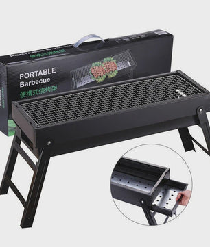 Grote Opvouwbare BBQ Barbecue Grill 60CM - Draagbaar Houtskool Fornuis voor Buiten, Camping & Picknick