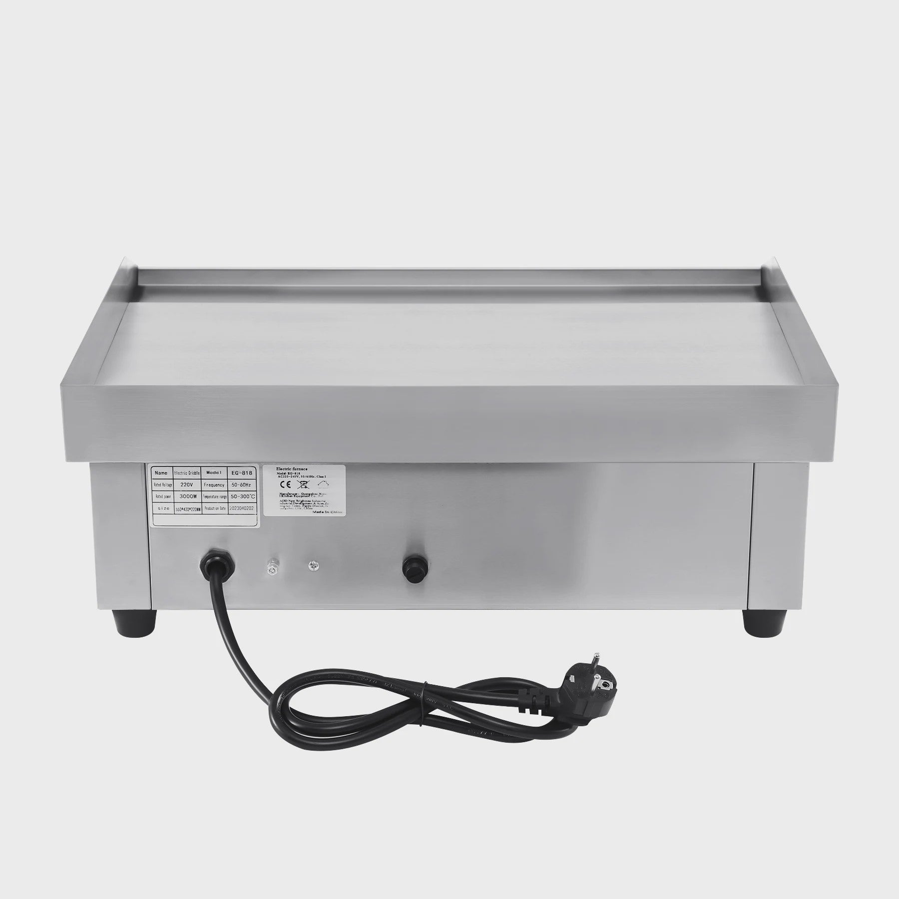 3000W Elektrische Bakplaat - RVS Grillplaat met Lade voor Buiten Koken