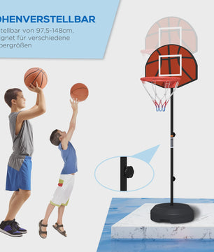 In hoogte verstelbare basketbalring met standaard en magnetisch dartbord - Indoor/Outdoor