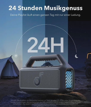 Soundcore Boom 2 Outdoor Bluetooth Speaker - 80W, IPX7 Waterdicht, 24H Batterij, LED Licht
