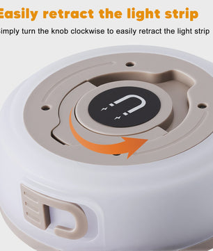 2-in-1 Campinglamp met Sfeervolle Lichtketting - Draagbaar & USB Oplaadbaar