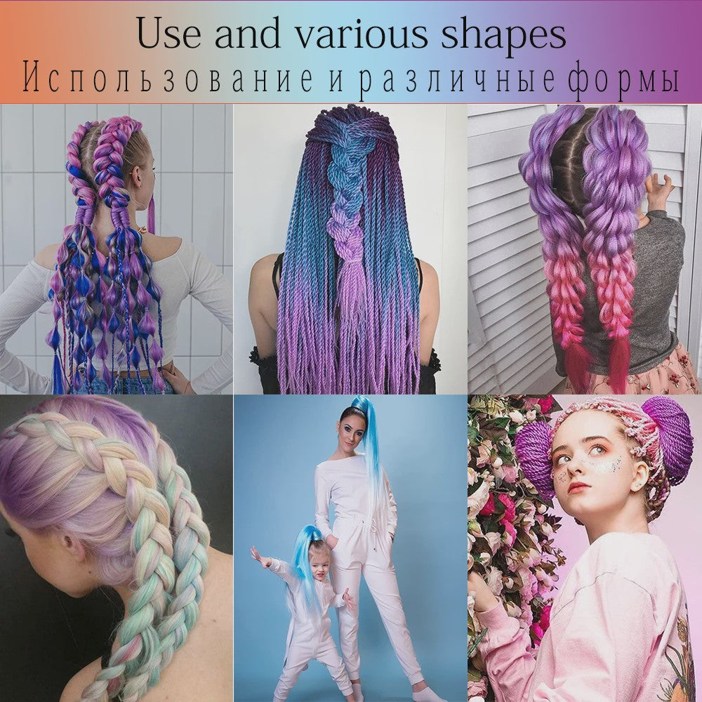 24 Inch Jumbo Braids Haarverlenging - Synthetisch Vlechtkapsel met Ombre Kleuren