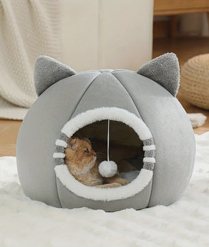 Knus Kattenmandje met Zachte Mat - Een Veilig Nest voor Jouw Kat