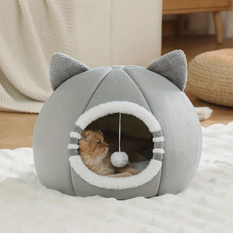 Knus Kattenmandje met Zachte Mat - Een Veilig Nest voor Jouw Kat