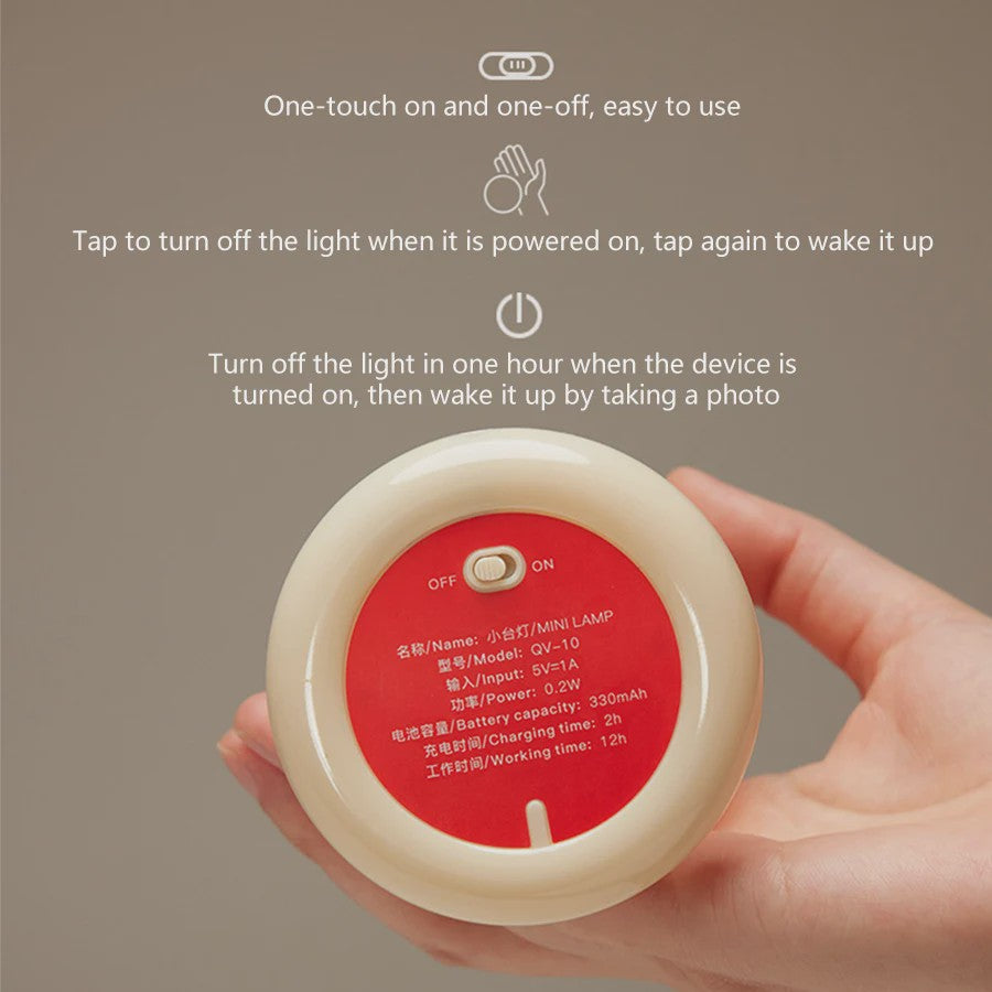 Sfeervolle Mini LED Tafellamp - Oplaadbaar via USB - Sfeerverlichting voor Slaapkamer & Bureau