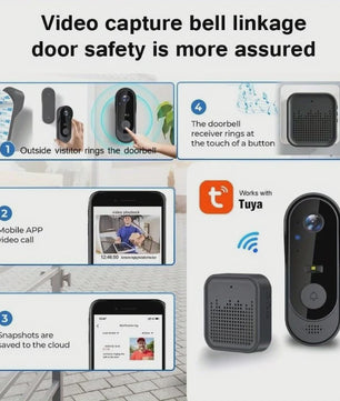 Slimme WiFi Videodeurbel met HD Camera - Tweeweg Audio & Nachtzicht
