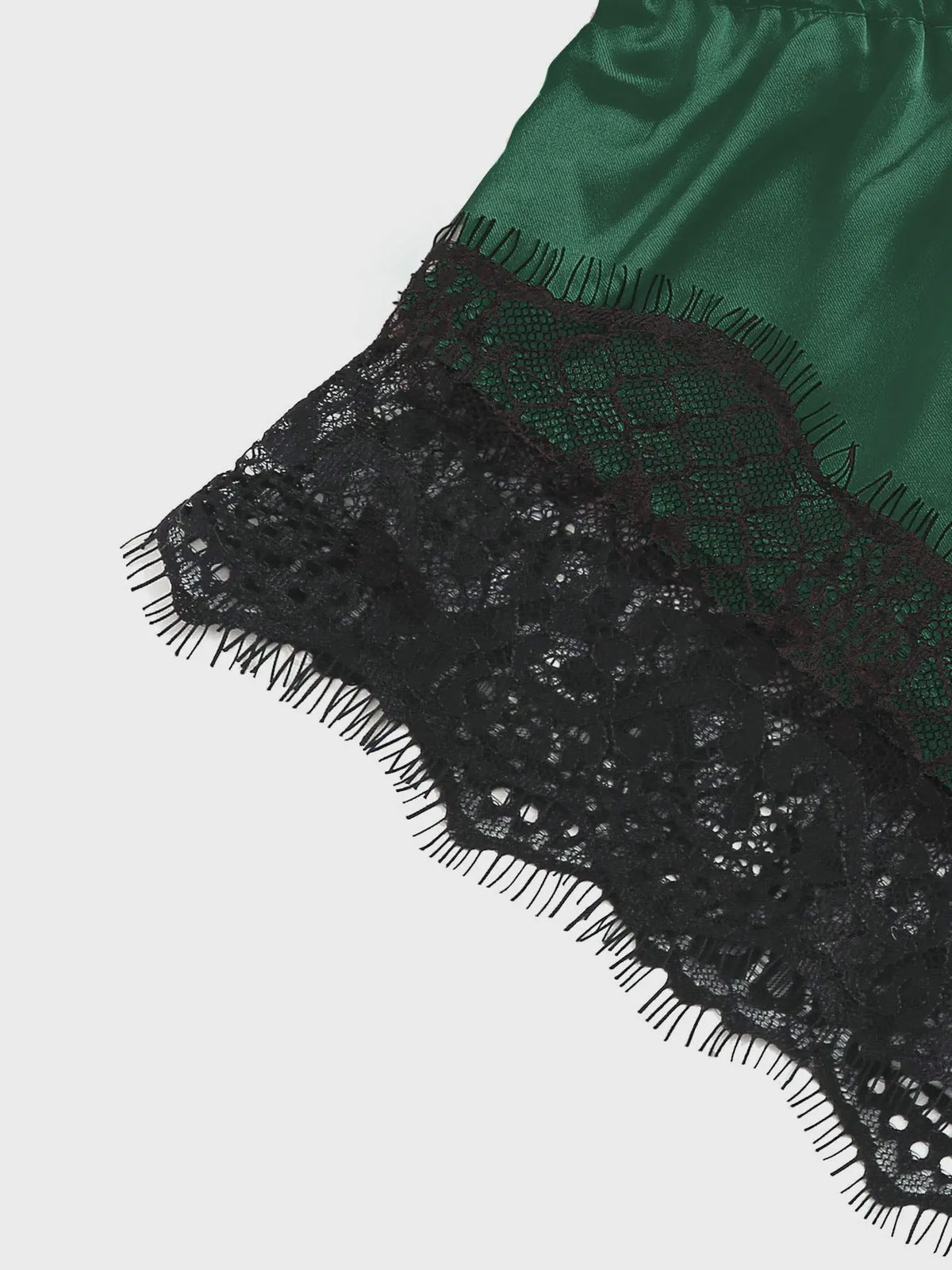 Dames Pyjamaset Satijn met Kant - Sexy Cami Top en Shorts Nachtkleding Zomer