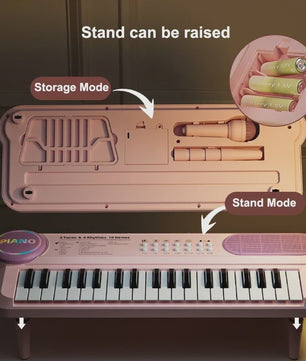 Kids Electric Piano 37 Baby Keyboard with Microphone Singing Songs Development Educational Toy Musical Instrument Games Children