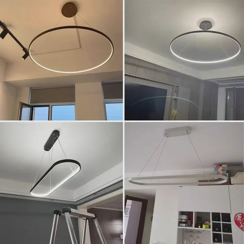 Moderne Minimalistische LED Ring Plafondlamp - Stijlvolle Hanglamp voor Woonkamer & Eetkamer