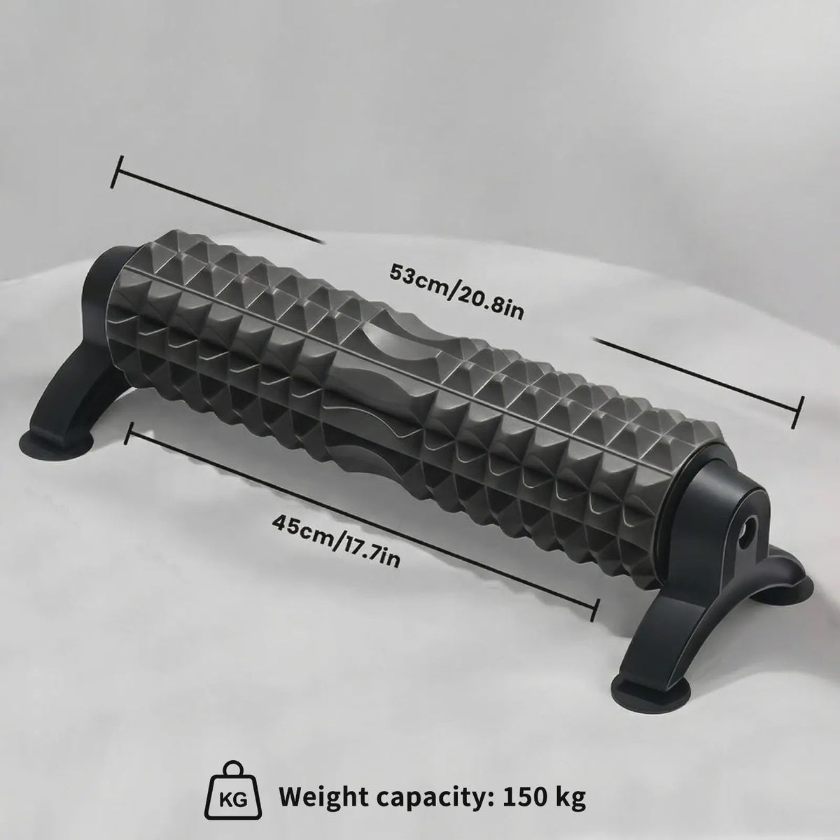 Foam Roller with Stand, 45cm Foam Roller Long Yoga Roller Foam Exercise Roller for Muscle Massage & Relaxation, Yoga Pilates