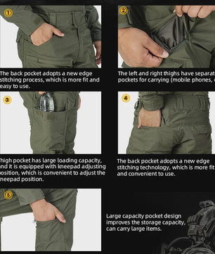 IDOGEAR G4 Tactisch Uniform Shirt & Broek met Kniebeschermers - Heren BDU Trainingskleding