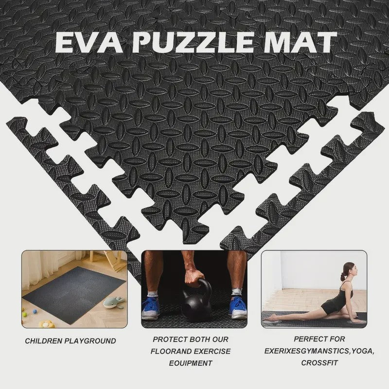 Set van 8 of 16 Antislip Fitness Tegels - Beschermende Vloermatten voor Yoga, Krachttraining & Home Gym