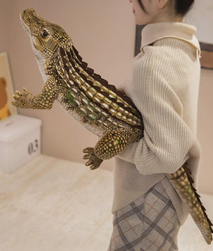 Realistisch Krokodil Pluche Speelgoed - 65/90CM - Zacht & Levensgetrouw Kussen