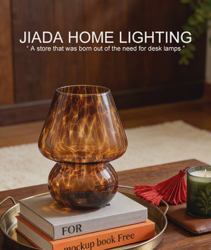Glazen Mushroom Tafellamp - Sfeervolle Slaapkamerlamp met USB & Kleurinstelling