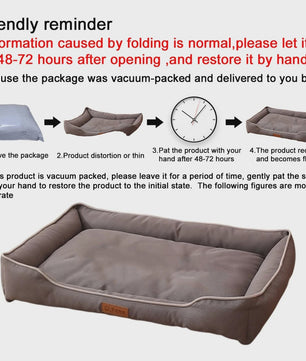 Luxe Vierkante Hondenkussen - Waterdicht & Bite-Resistant - Comfortabel voor Grote Honden en Katten