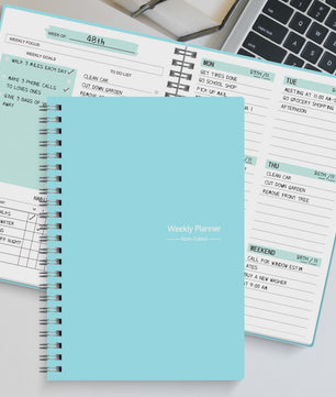 A5 Weekplanner Agenda - Ongeprikte Spiral Notebook voor Dagelijkse Planning & Doelen