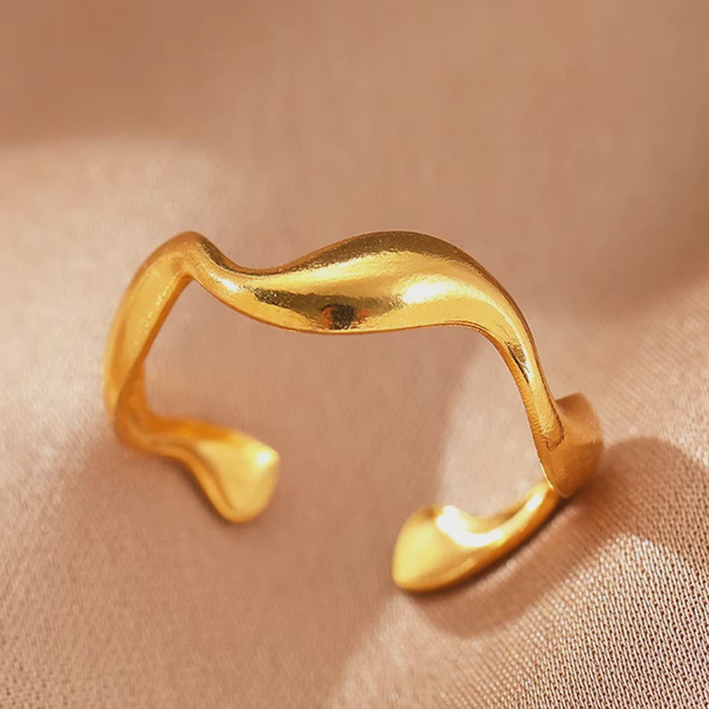 Luxe Gouden Ringen Set: Zirkonia & Boze Oog Design - Verstelbaar & Trendy