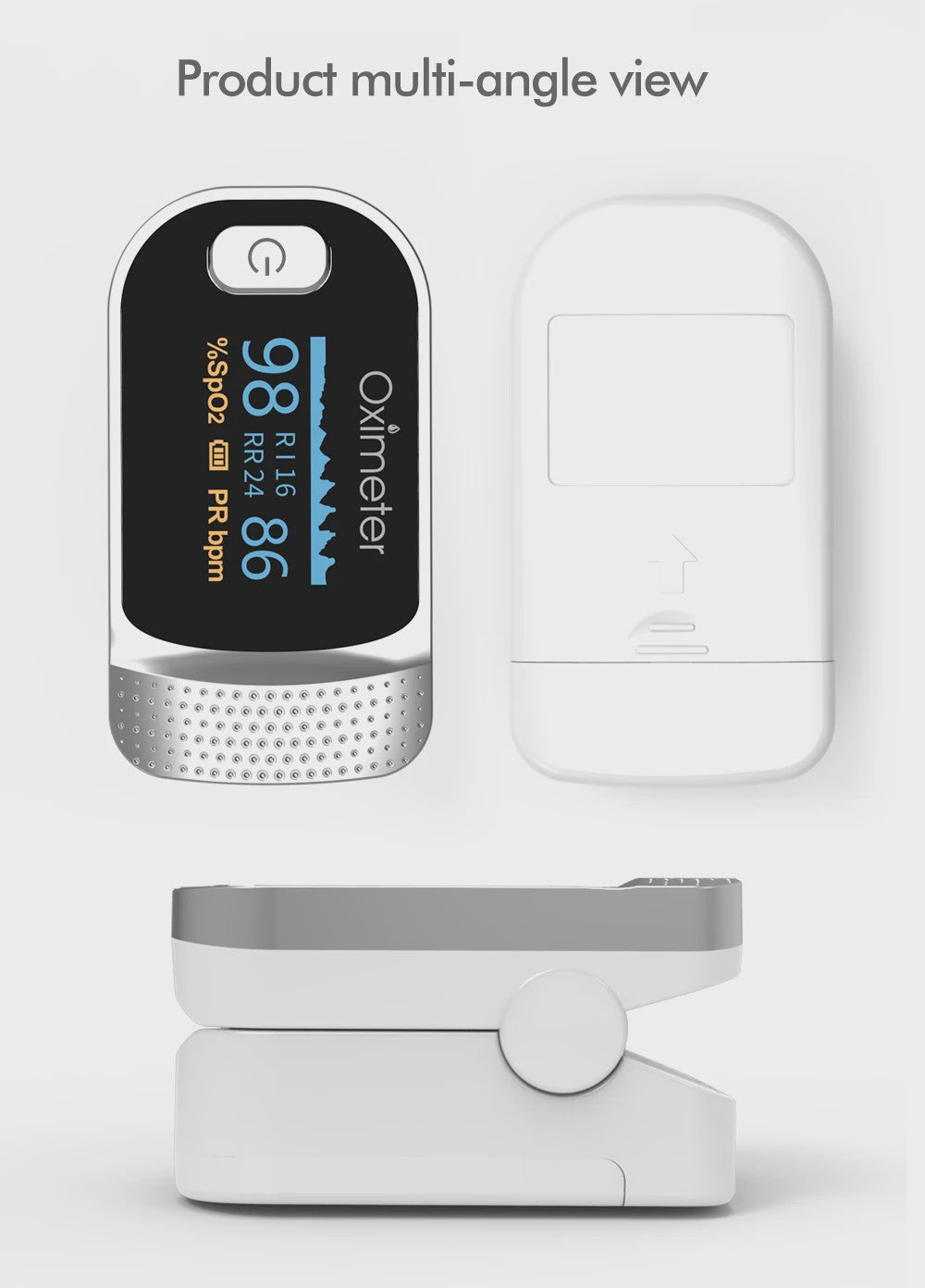 Vinger Pulse Oximeter met OLED Display - Meet Zuurstofsaturatie & Hartslag