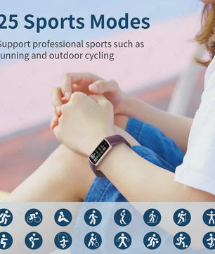 Smartwatch C68L: Fitness Tracker, Gezondheidsmonitor & Waterdichte Sport Armband voor Dames & Heren