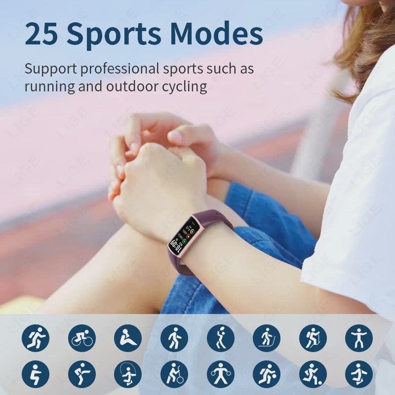 Smartwatch C68L: Fitness Tracker, Gezondheidsmonitor & Waterdichte Sport Armband voor Dames & Heren