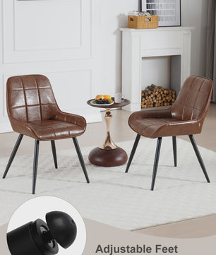Set van 2 Ergonomische Velvet Eetkamerstoelen - Scandinavisch Design